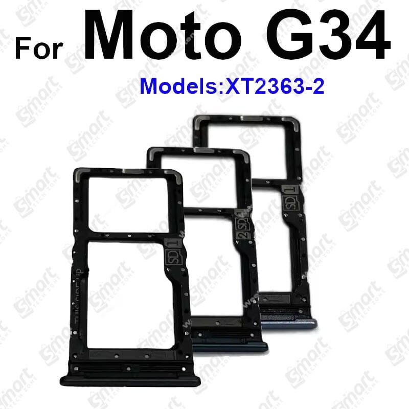 For Motorola Moto G34 Sim Tray Micro SD Card Slot with Sim Ejector Pin Replacement Parts