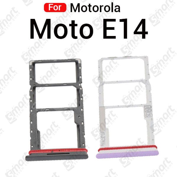 For Motorola Moto E14 Sim Tray Micro SD Card Slot with Sim Ejector Pin Replacement Part