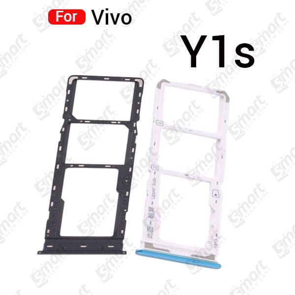 For vivo Y1s Sim Tray Micro SD Card Slot with Sim Ejector Pin Replacement Parts