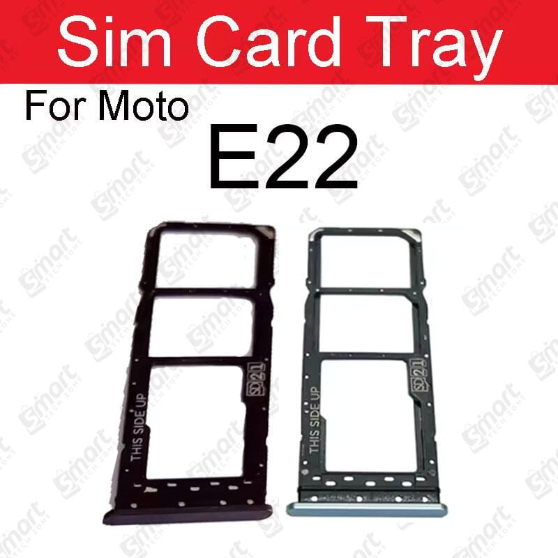 For Motorola Moto E22 Sim Tray Micro SD Card Slot with Sim Ejector Pin Replacement Part