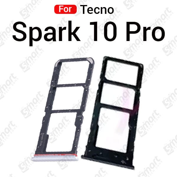 For Tecno Spark 10 Pro Sim Tray Micro SD Card Slot with Sim Ejector Pin Replacement Parts