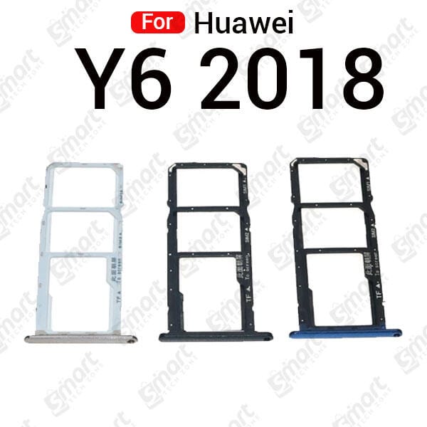 For Huawei Y6 2018  Sim Tray Micro SD Card Slot with Sim Ejector Pin Replacement Parts