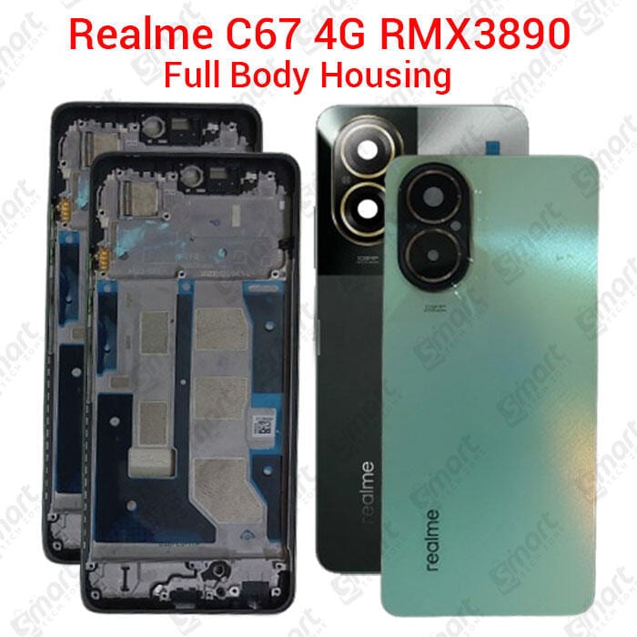 Realme C67 4G RMX3890 Full Body Housing With Camera Glass (LCD Frame, Side/Middle Frame, Back Panel/Backshell, Camera Glass)