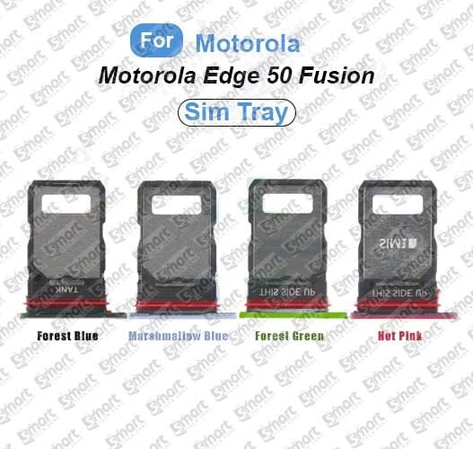 Motorola Edge 50 Fusion Sim Card Tray + SD Card Slot Holder | Sim Ejector Pin Replacement | XT2429-1 | Forest Blue / Marshmallow Blue / Hot Pink / Forest Green | Exact Fit