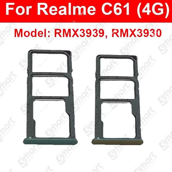For Realme C61 Sim Tray Micro SD Card Slot with Sim Ejector Pin Replacement Parts