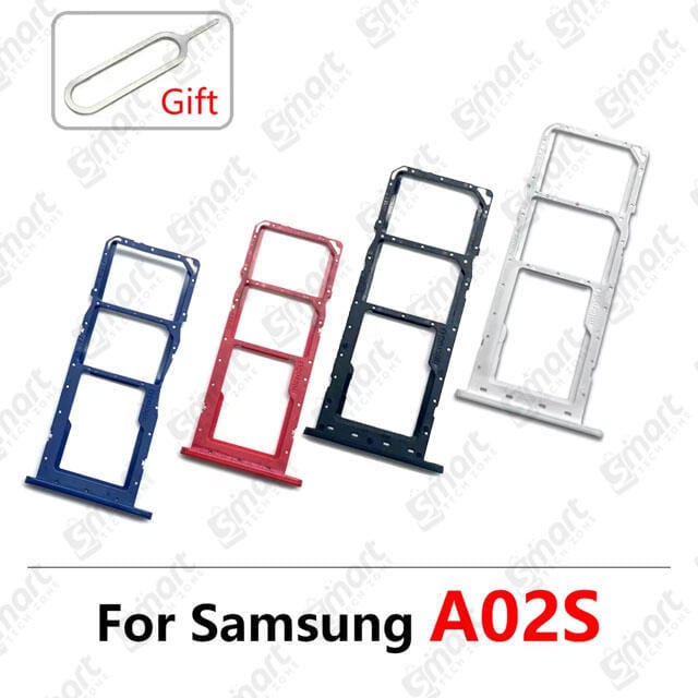 For Samsung Galaxy A02s Sim Tray Micro SD Card Slot with Sim Ejector Pin Replacement Parts