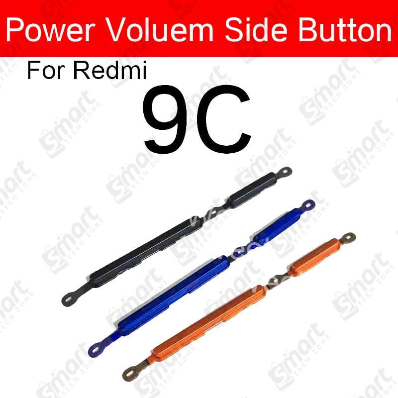 Compatible with Xiaomi Redmi 9c External Side Buttons Power On Off + Volume Control Button Outside Side Keys