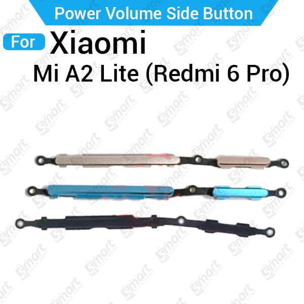 Compatible with Xiaomi Mi A2 Lite Redmi 6 Pro External Side Buttons Power On Off + Volume Control Button Outside Side Keys