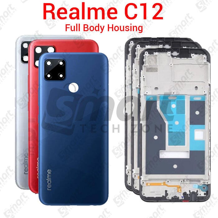 For Realme C12 Full Body Housing With Camera Glass (LCD Frame, Side/Middle Frame, Back Panel/Backshell)