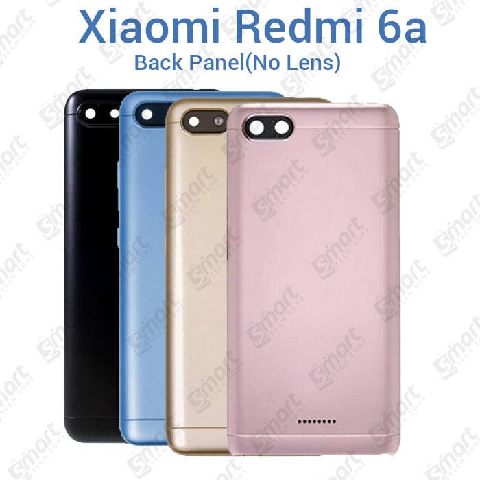 Xiaomi Redmi 6a Back Panel/Backshell/ Casing + Without Camera Lens + Side Buttons With Logo-All Colors Available