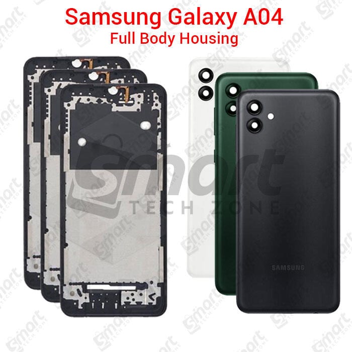 For Samsung Galaxy A04 Full Body Housing With Camera Glass (LCD Frame, Side/Middle Frame, Back Panel/Backshell)