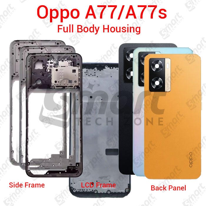 For Oppo A77 4G A77s  Full Body Housing With Camera Glass (LCD Frame, Side/Middle Frame, Back Panel/Backshell)