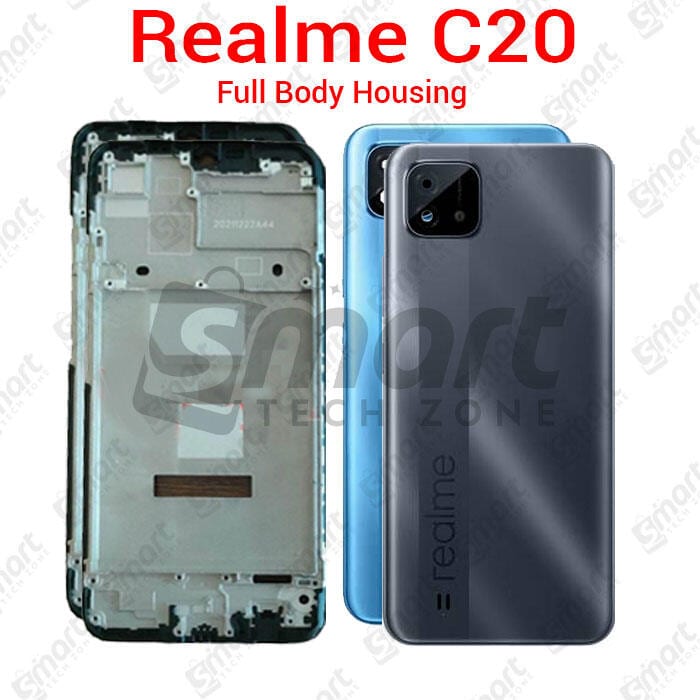 For Realme C20 Full Body Housing With Camera Glass (LCD Frame, Side/Middle Frame, Back Panel/Backshell)