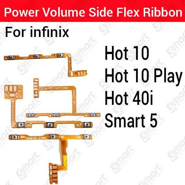 Infinix Hot 10 10 Play Hot 40i Power on / off Switch Button Side Volume Up Down Buttons Flex Cable Replacement Parts
