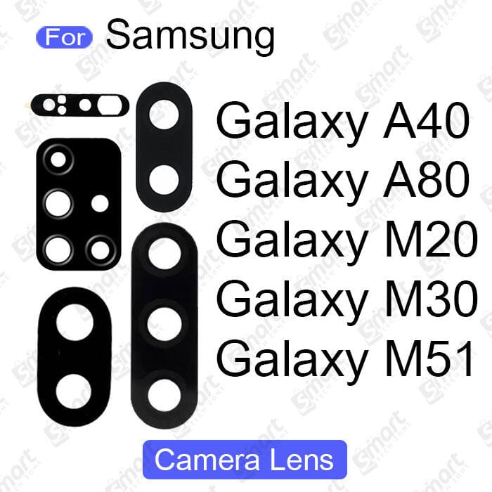 Camera Main Glass Lens for Samsung Galaxy A40 A80 M20 M30 M51 Replacement Part (Not Tempered Camera Glass Protector)