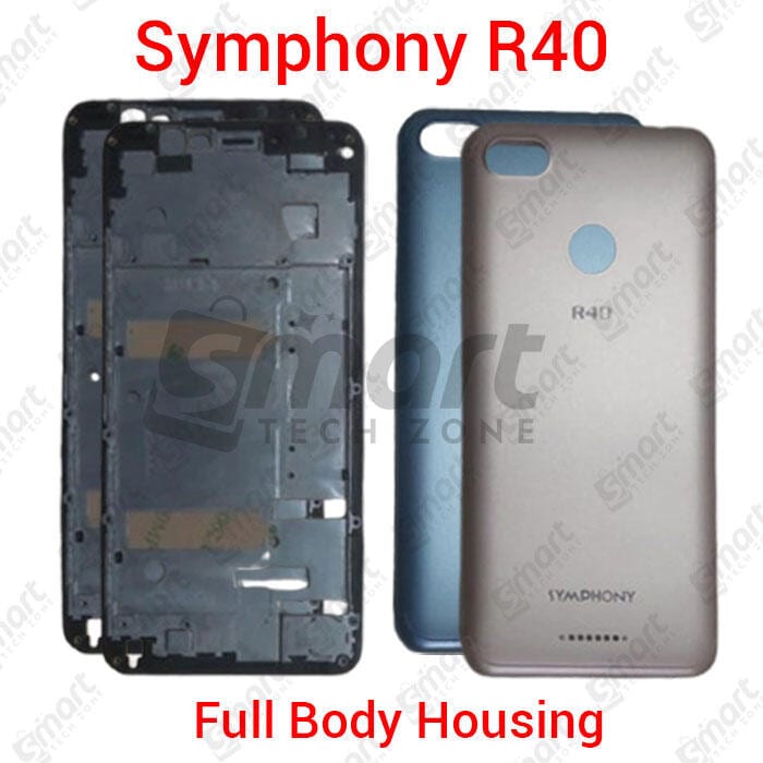 For Symphony R40 Full Body Housing With Camera Glass (LCD Frame, Side/Middle Frame, Back Panel/Backshell)