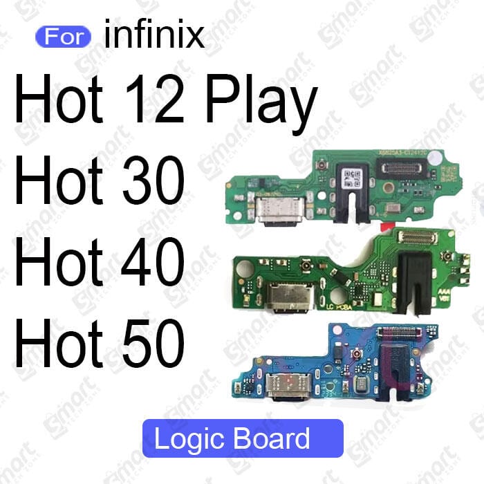 Charging Logic Board For Infinix Hot 12 Play 30 40 50 Charging Port USB Plug PCB Dock Connector Spare parts