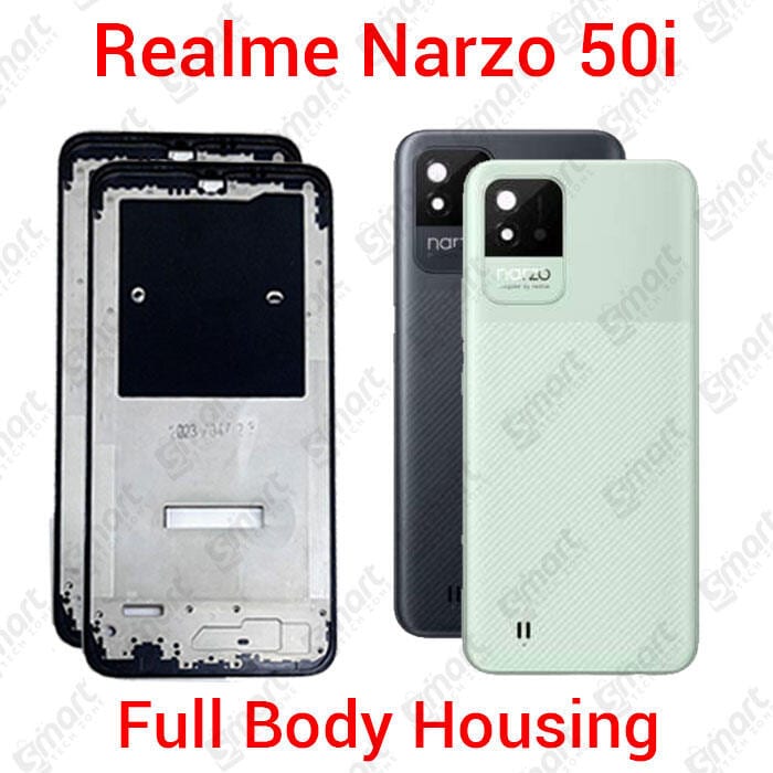 For Realme Narzo 50i Full Body Housing With Camera Glass (LCD Frame, Side/Middle Frame, Back Panel/Backshell)