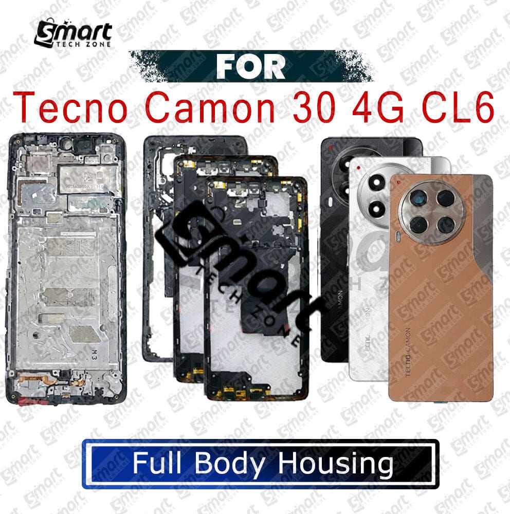 Tecno Camon 30 4G Full Body Housing | LCD Frame + Middle Frame + Back Panel + Camera Glass Replacement | CL6 CL6k | Exact Fit