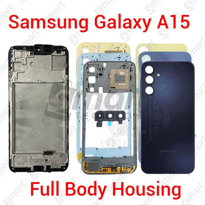 For Samsung Galaxy A15 Full Body Housing With Camera Glass (LCD Frame, Side/Middle Frame, Back Panel/Backshell)