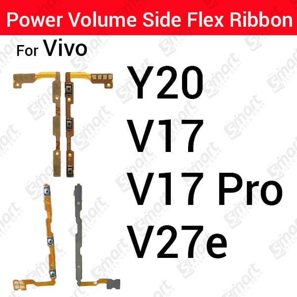 Vivo V17 V17 Pro V27e Y20 Power on / off Switch Button Side Volume Up Down Buttons Flex Cable Replacement Parts