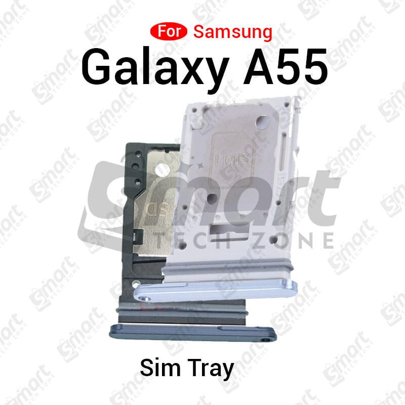 For Samsung Galaxy A55 Sim Tray Micro SD Card Slot with Sim Ejector Pin Replacement Parts