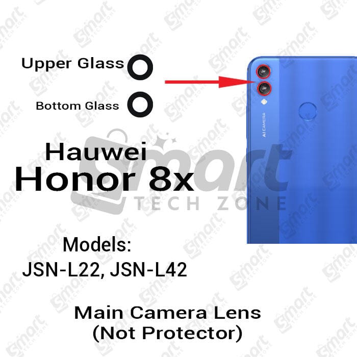 Camera Main Glass Lens for Huawei Honor 8x Replacement Part (Not Tempered Camera Glass Protector)