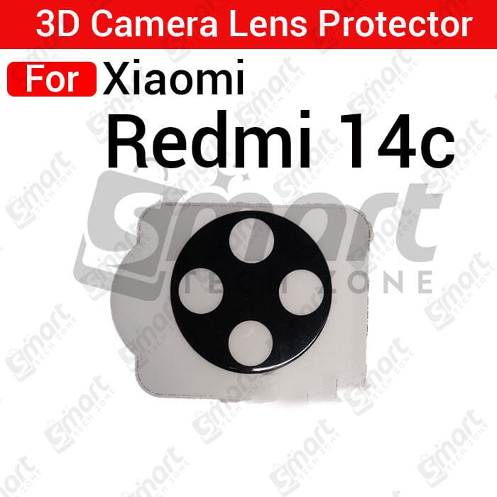 3D Back Camera Lens Glass Protector for Xiaomi Redmi 14c | Full Camera Coverage I 3D Lens Shield I Oil Resistant