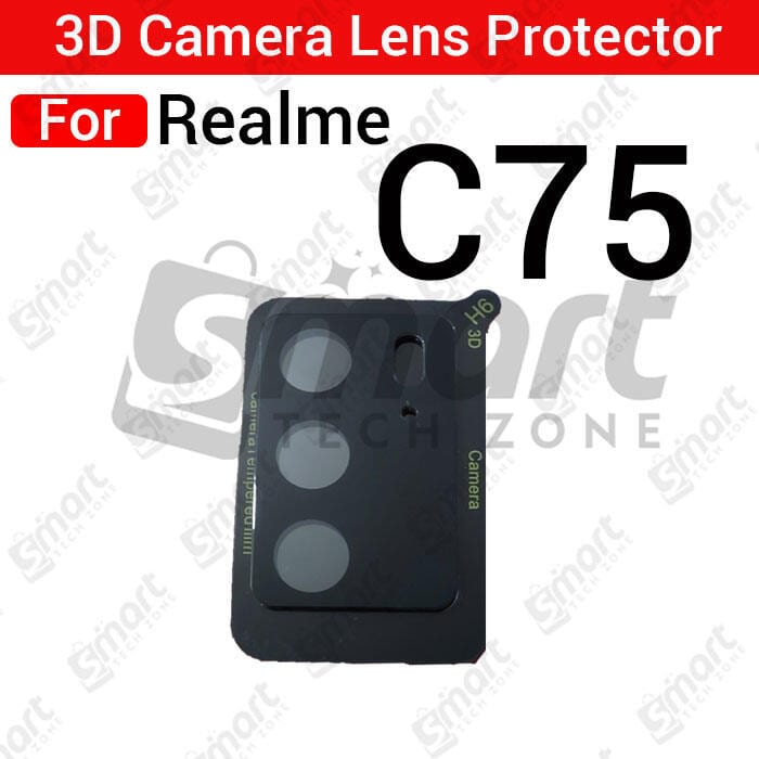 3D Back Camera Lens Glass Protector for Realme C75 | Full Camera Coverage I 3D Lens Shield I Oil Resistant