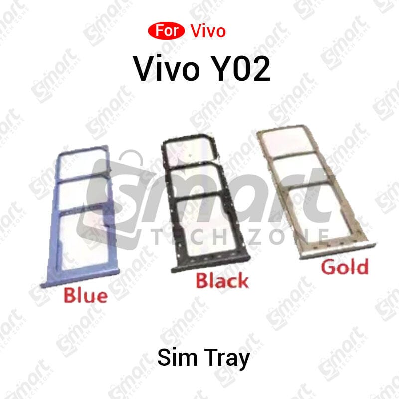 For Vivo Y02 Sim Tray Micro SD Card Slot with Sim Ejector Pin Replacement Parts