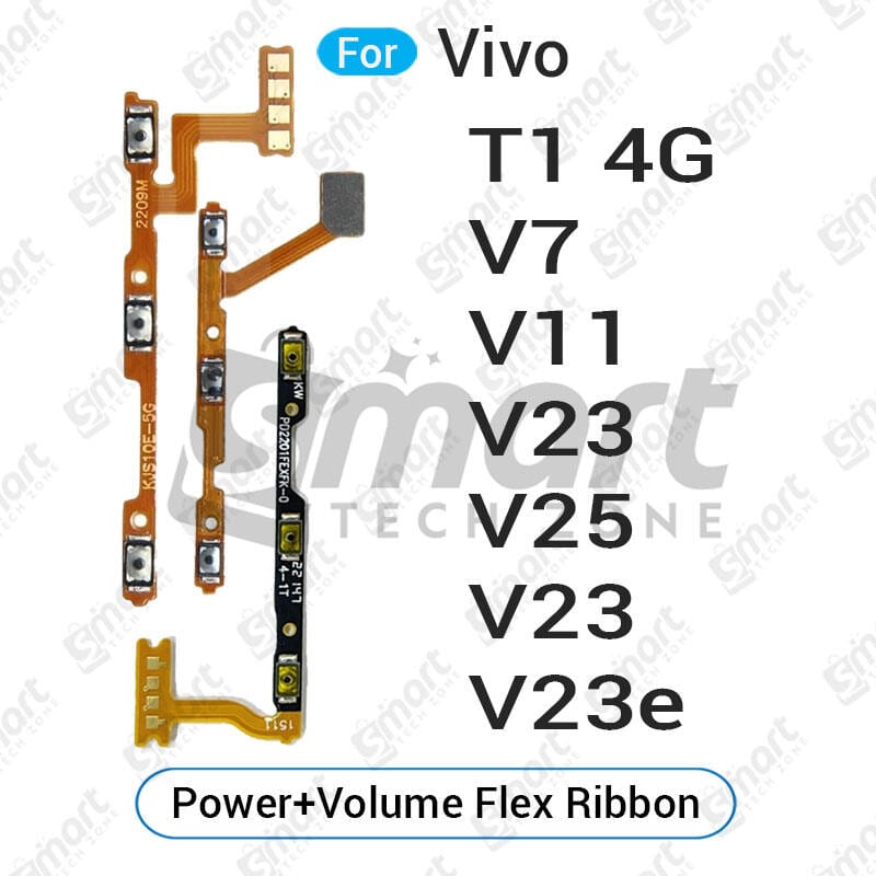 Vivo T1 4G V7 V11 V20 V23 V25 V23 V23e Power on / off Switch Button Side Volume Up Down Buttons Flex Cable Replacement Parts
