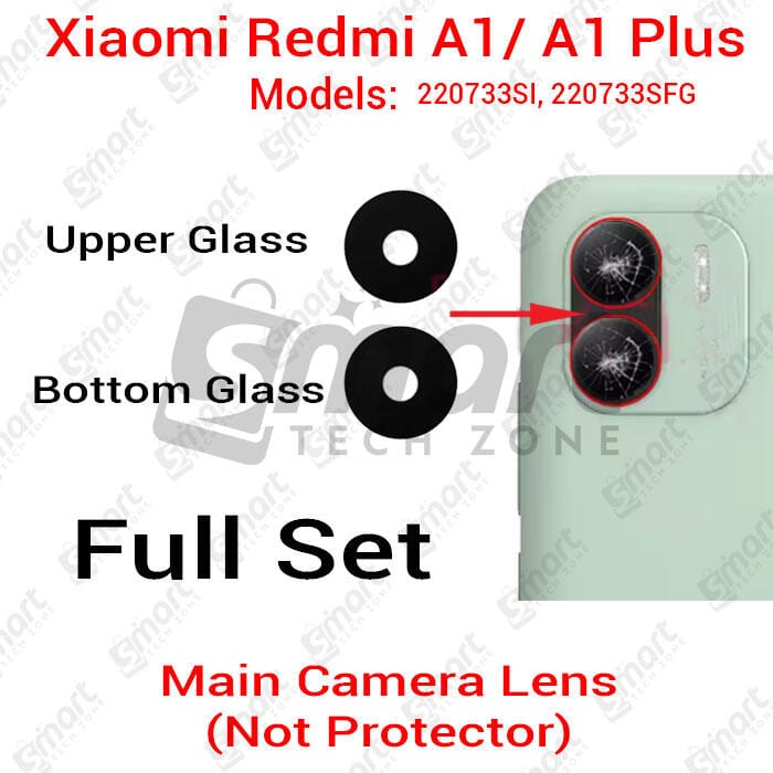 Camera Main Glass Lens for Xiaomi Redmi A1 A1 Plus Replacement Part (Not Tempered Camera Glass Protector)