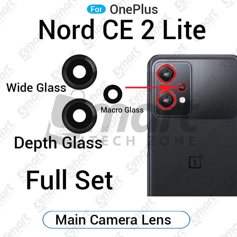 Camera Main Glass Lens for OnePlus Nord CE 2 Lite Replacement Part (Not Tempered Camera Glass Protector)
