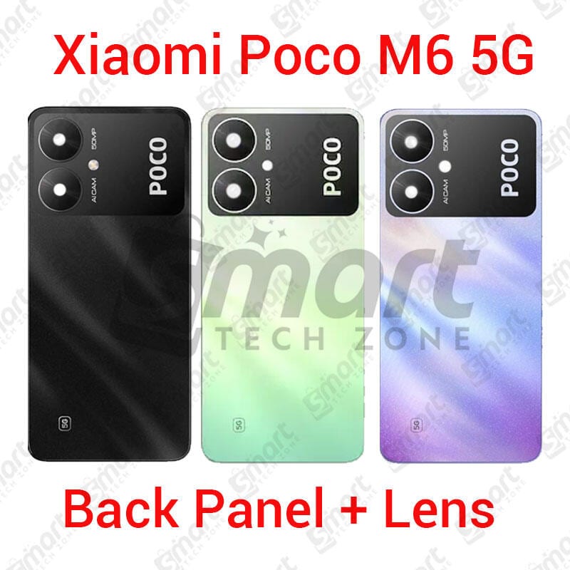 For Xiaomi Poco M6 Back Panel/ Backshell/ Camera Lens Casing Logo-All Colors Available