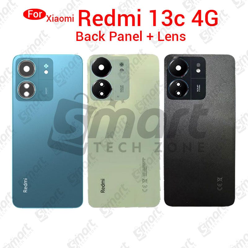 For Xiaomi Redmi 13c 4G Back Panel/ Backshell/ Camera Lens Casing Logo-All Colors Available