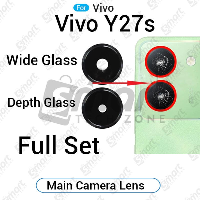 Camera Main Glass Lens for Vivo Y27s Replacement Part (Not Tempered Camera Glass Protector)