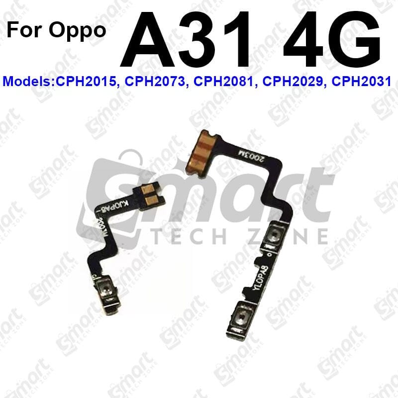Oppo A31 4G Power on / off Switch Button Side Volume Up Down Buttons Flex Cable Replacement Parts