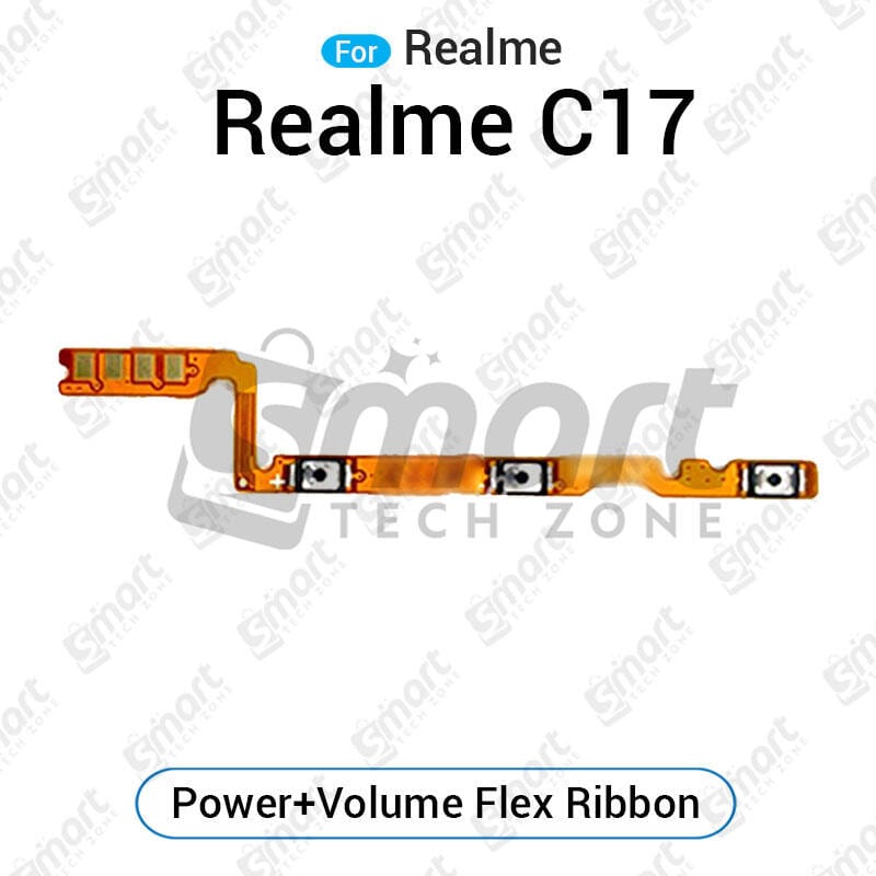 Realme C17 Power on / off Switch Button Side Volume Up Down Buttons Flex Cable Replacement Parts
