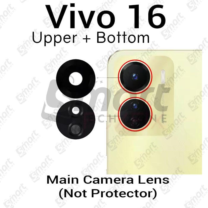 Main Camera Glass / Lens For Vivo Y16  Replacement Part (Not Tempered Camera Glass Protector)