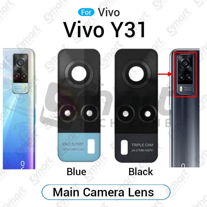 Main Camera Glass / Lens For Vivo Y31 Replacement Part (Not Tempered Camera Glass Protector)