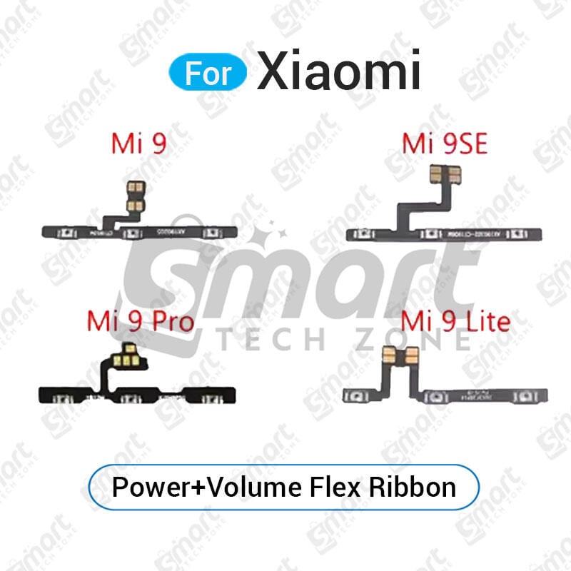 Xiaomi Mi 9 9 Pro 9 SE 9 Lite Power on / off Switch Button Side Volume Up Down Buttons Flex Cable Replacement Parts