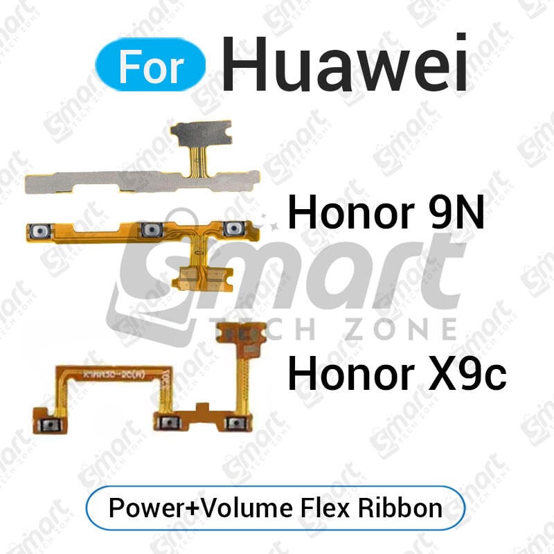 Huawei Honor 9N X9c Power on / off Switch Button Side Volume Up Down Buttons Flex Cable Replacement Parts