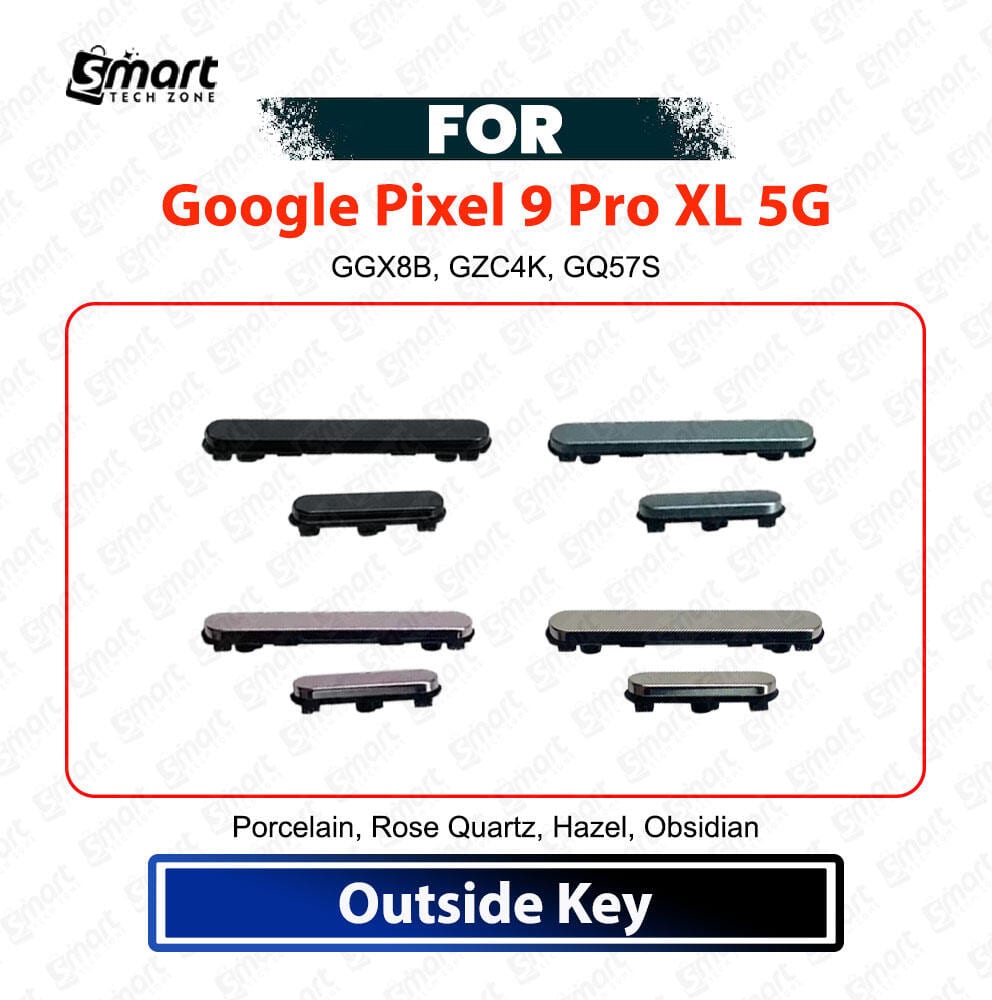 Google Pixel 9 Pro XL 5G External Side Buttons Set - Power On Off Switch & Volume Up Down Control Keys Replacement Repair Spare Parts
