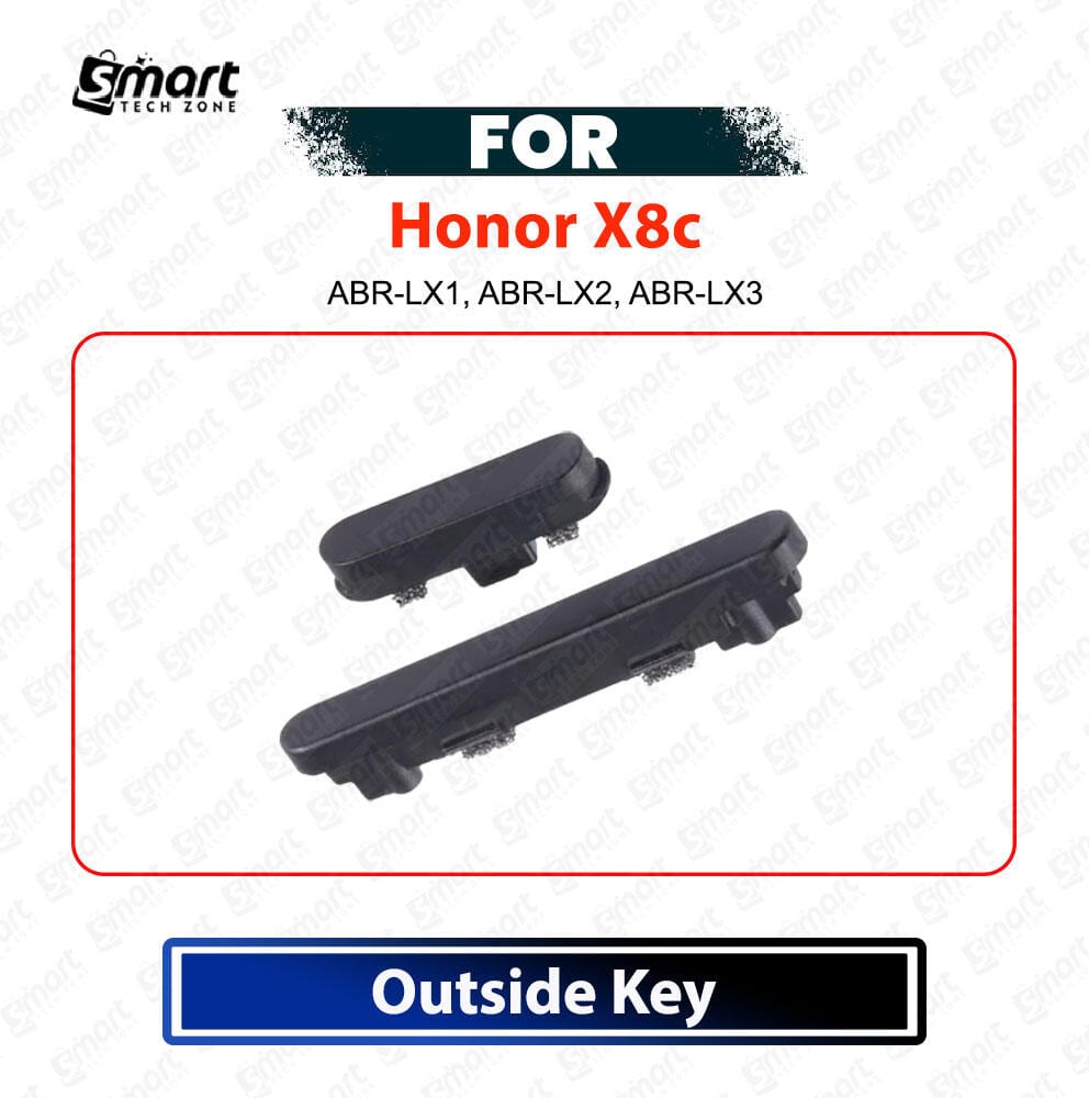 Honor X8c External Side Buttons Set - Power On Off Switch & Volume Up Down Control Keys Replacement Repair Spare Parts