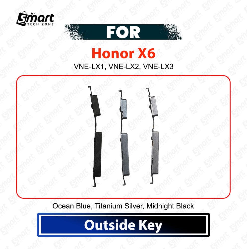Honor X6 External Side Buttons Set Power On Off Switch Volume Up Down Control Keys Replacement Repair Spare Part