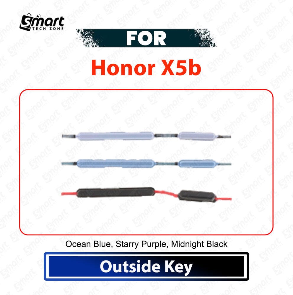 Honor X5b Power On Off Switch Button Volume Up Down Control Keys External Side Buttons Set Replacement Repair Spare Part