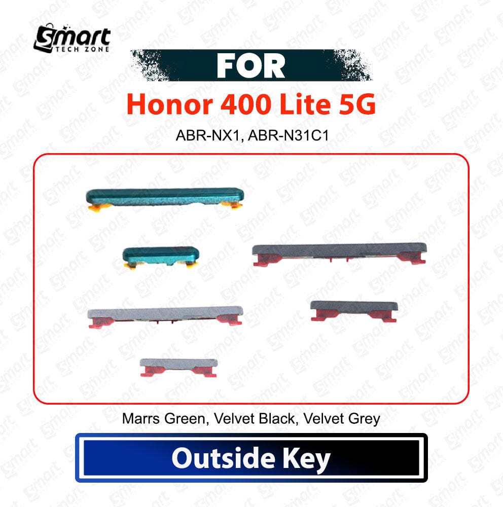 Honor 400 Lite 5G Power On Off Switch Button Volume Up Down Control Keys External Side Buttons Set Replacement Repair Spare Part For ABR-NX1, ABR-N31C1