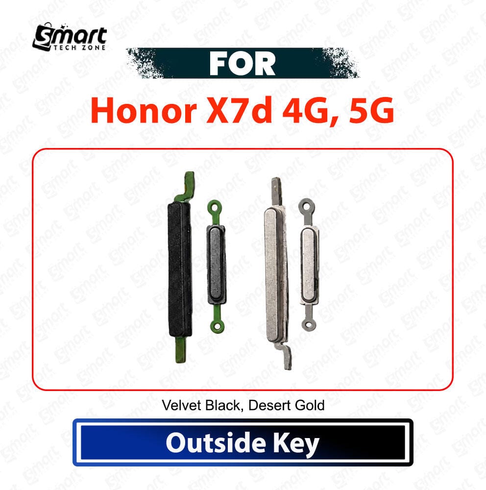 Honor X7d 4G, 5G Power On Off Switch Button Volume Up Down Control Keys External Side Buttons Set Replacement Repair Spare Part