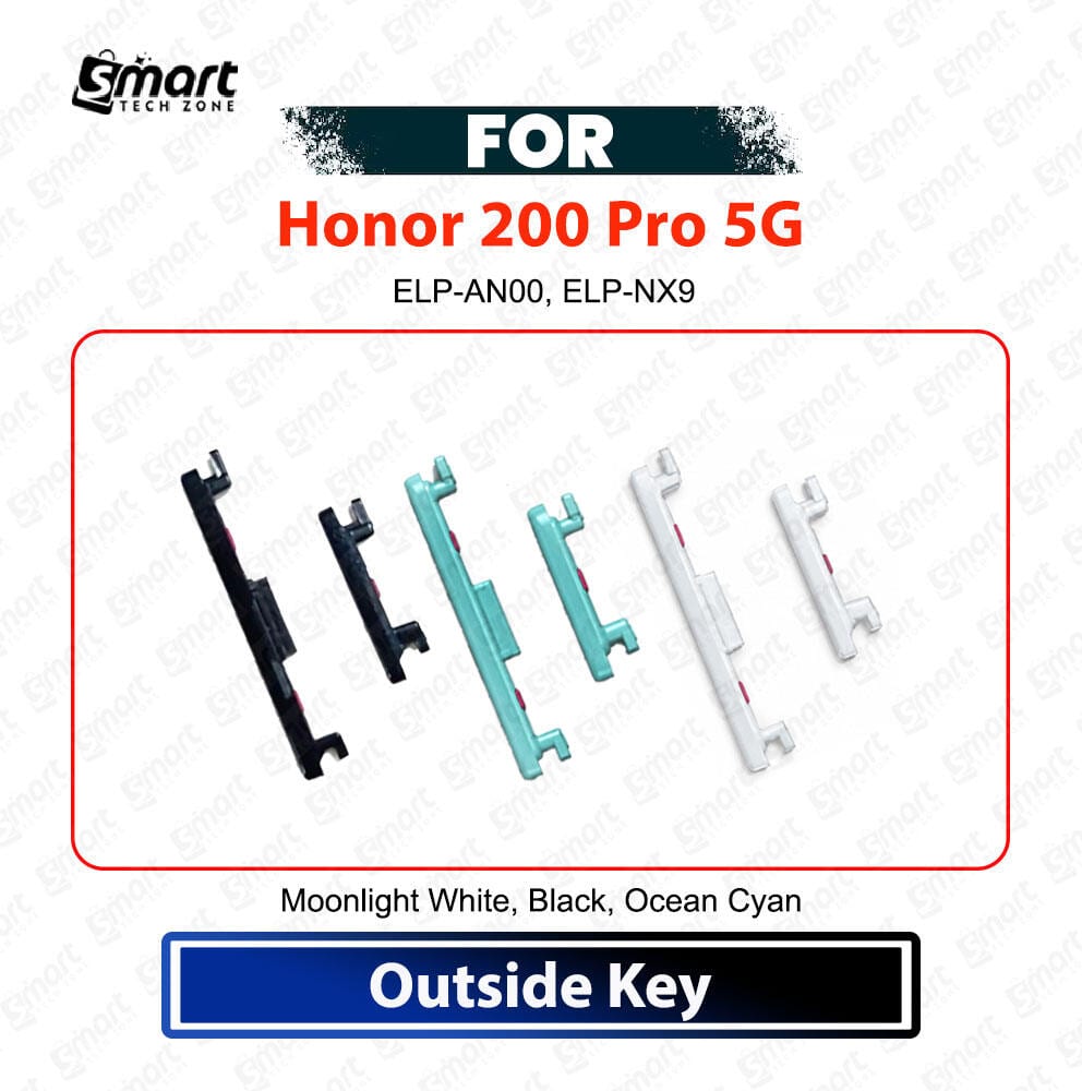 Honor 200 Pro 5G Power On Off Switch Button Volume Up Down Control Keys External Side Buttons Set Replacement Repair Spare Part
