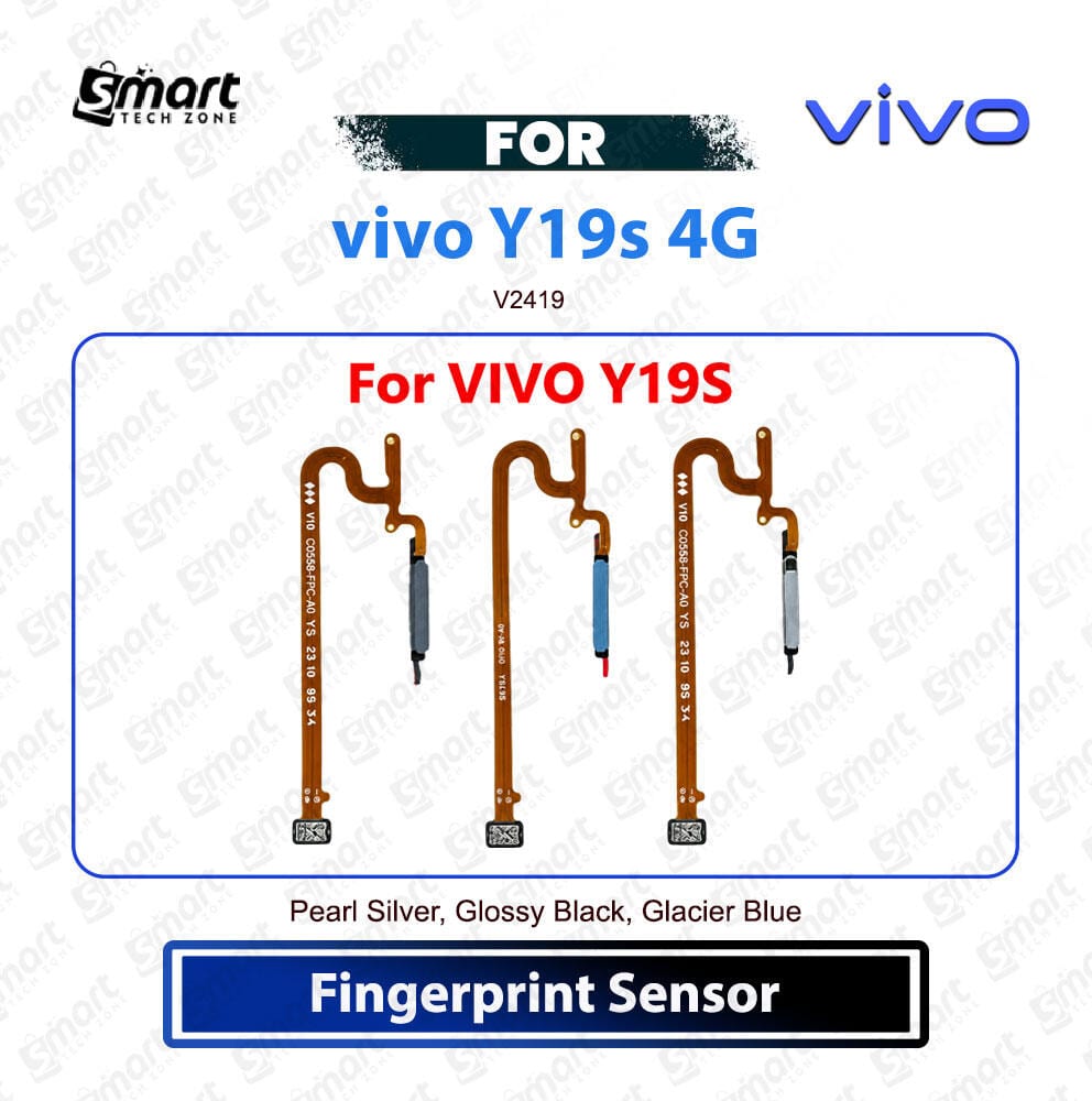 Vivo Y19s 4G Fingerprint Sensor Touch Sensor Finger Power Switch ON/OFF Side Button Key Flex Cable Replacement Part for V2419